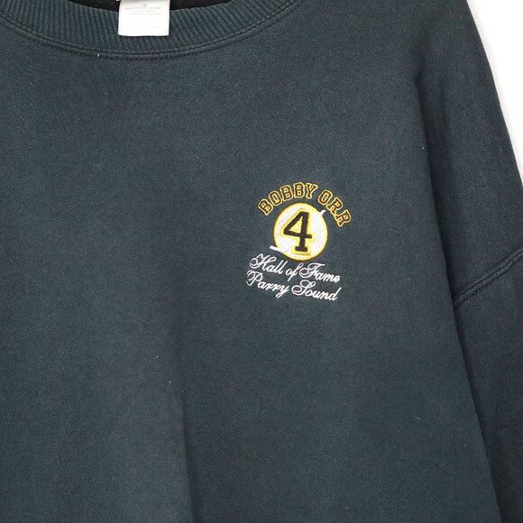 Vintage GILDAN Bobby Orr Hall of Fame Sweatshirt Hockey Green Teal Unisex XL - Picture 11 of 12